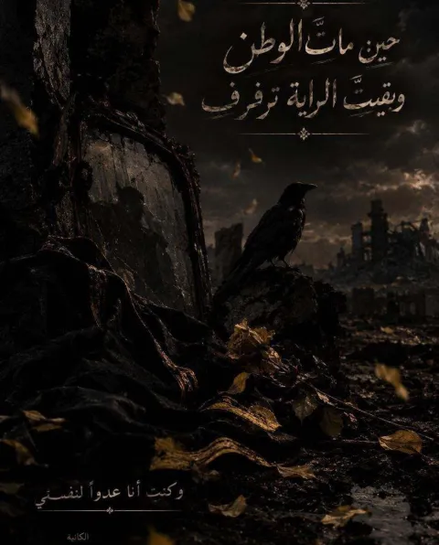 غلاف رواية حين مات الوطن وبقيت الراية...