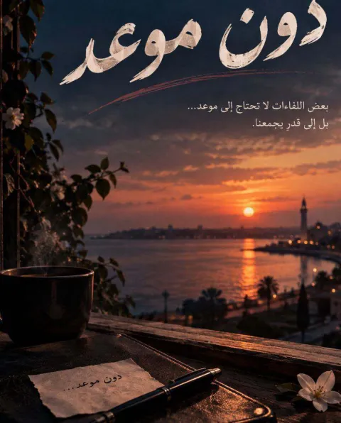 غلاف رواية دون موعد