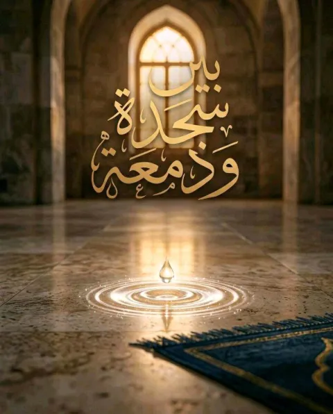 غلاف رواية بين سجده ودمعه