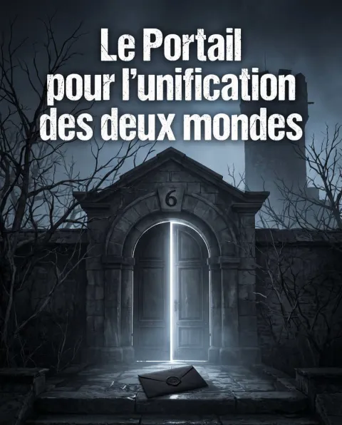 غلاف رواية Le Portail pour l'unification des deux mondes