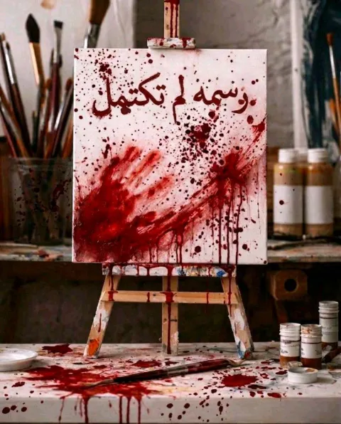 غلاف رواية رسمةٌ لم تكتمل"