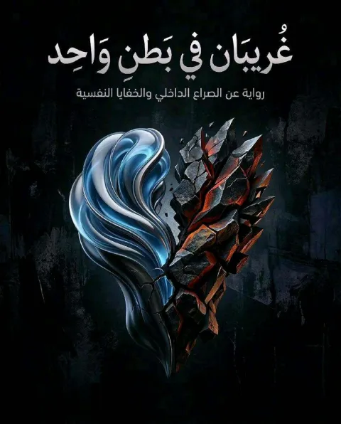 غلاف رواية غريبان في بطن واحد