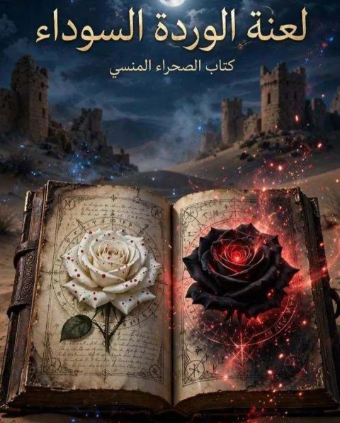 غلاف رواية لعنة الورده سوداء